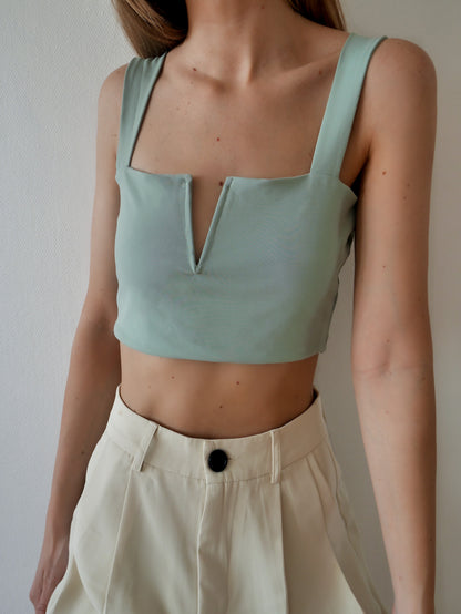 Crop Top Meyla Vert Céladon